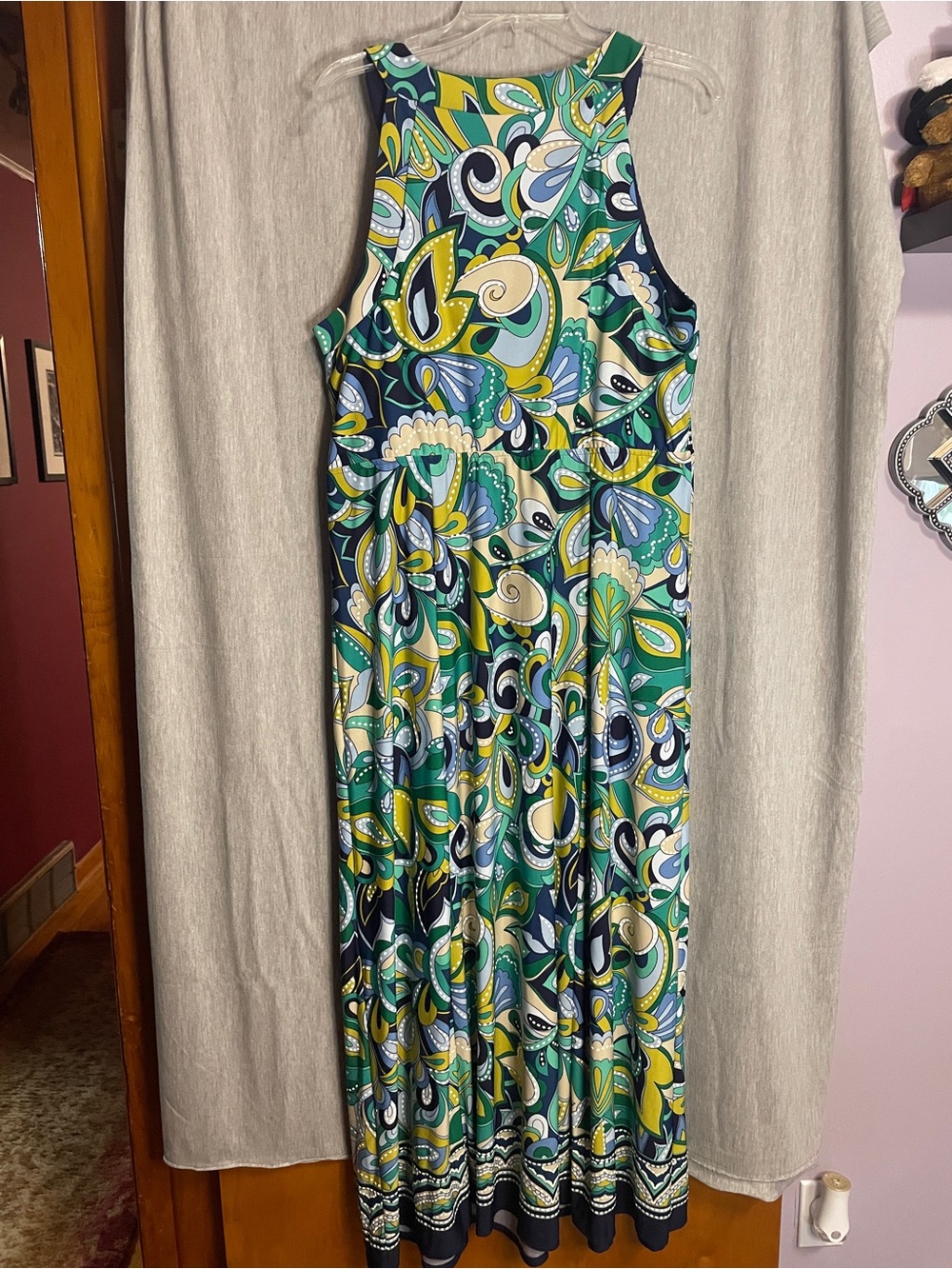 Rabbit Rabbit Rabbit Green Multi-Pattern Sleeveless Maxi Dress - Picture 1 of 3